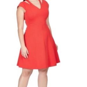Adrianna Papell Vermillion Cutout Dress Size 22W